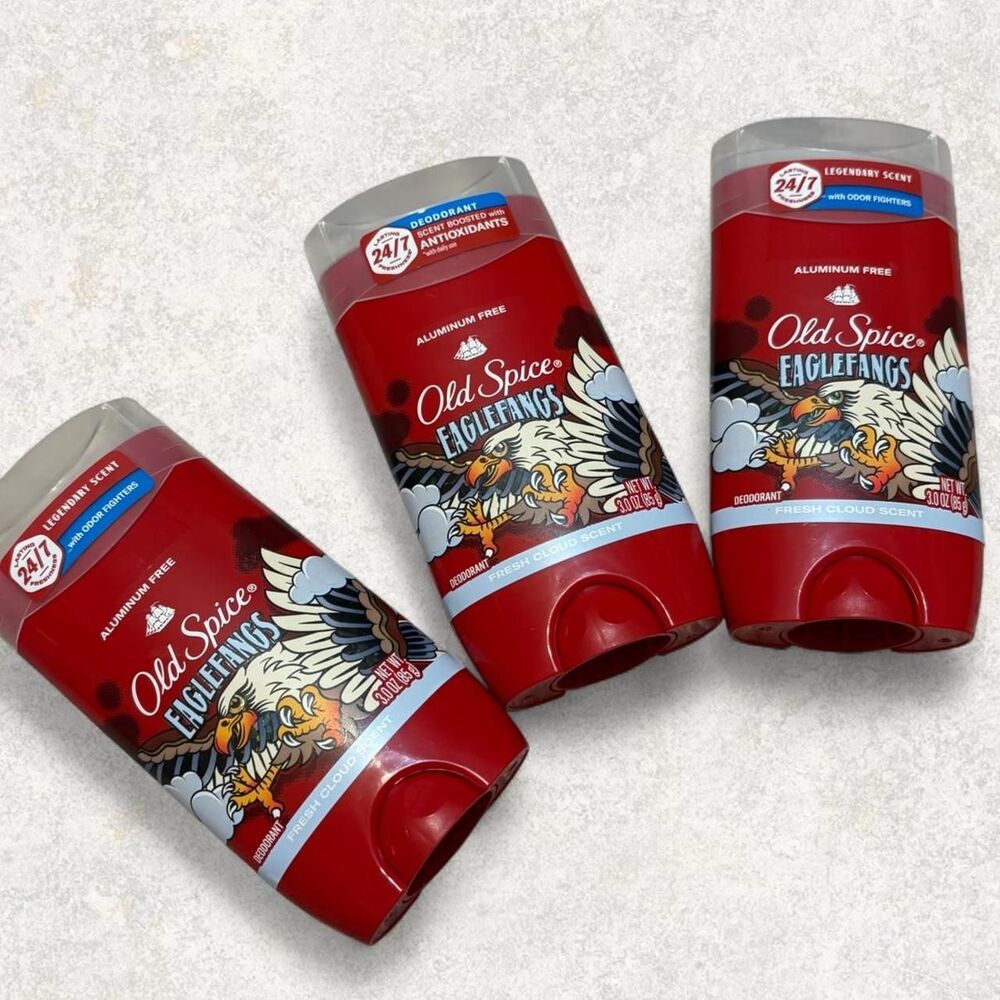 Old Spice Eaglefangs deodorant 3 pack • Aluminum Free • NEW